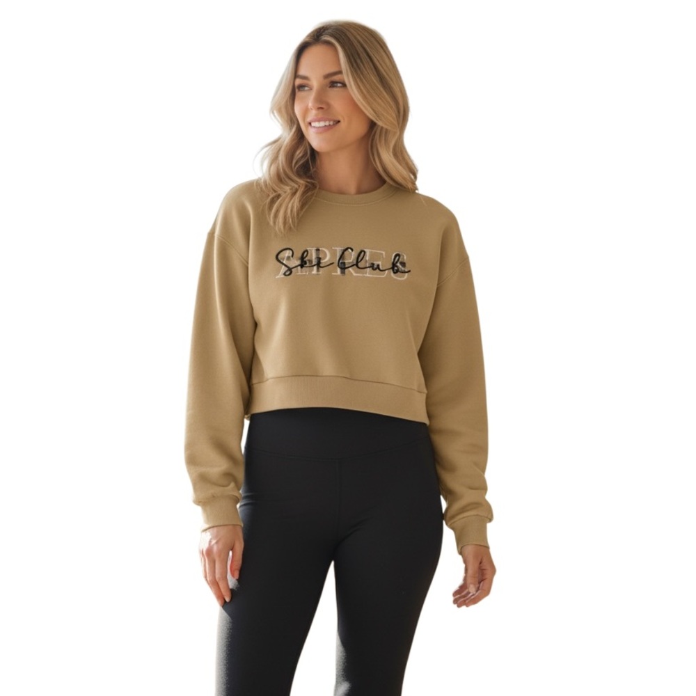 NWT CHEMISTRY Après Ski Club Cropped Sweatshirt